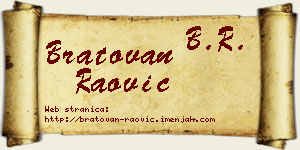 Bratovan Raović vizit kartica
